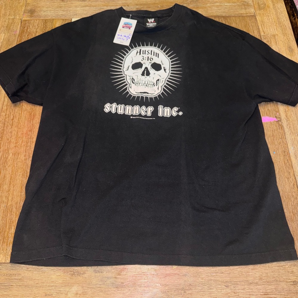 WWE Shirt Mens 2XL Black Excellent Stone Cold Steve Austin 3:16 Stunner Inc 2003
